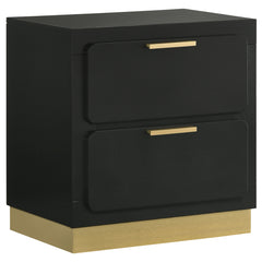 Coaster Caraway 2-Drawer Nightstand Black