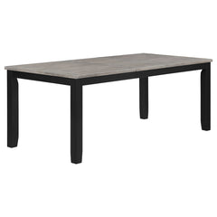 Coaster Elodie 5-Piece Rectangular Extension Leaf Dining Set Black