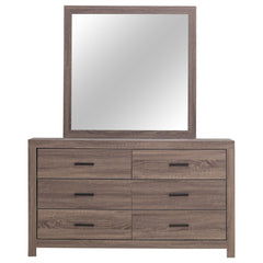 Coaster Brantford 6-Drawer Dresser with Mirror Barrel Oak