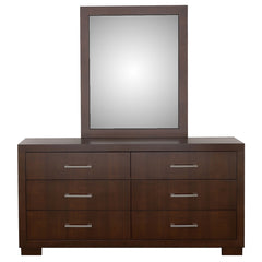 Coaster Jessica 6-Drawer Dresser with Mirror Cappuccino