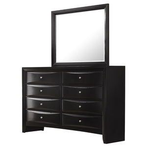 Coaster Briana 8-Drawer Dresser with Mirror Black