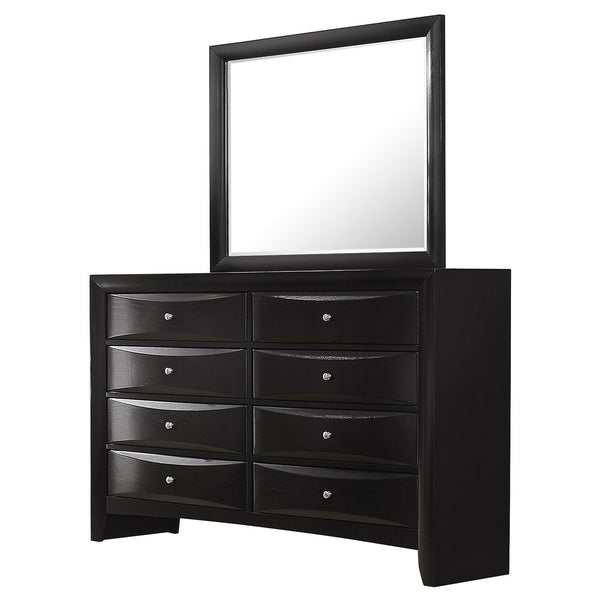 Coaster Briana 8-Drawer Dresser with Mirror Black