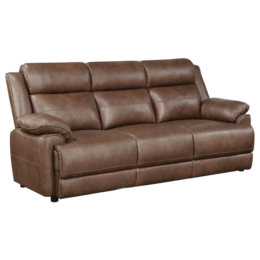 Coaster Ellington 2-Piece Upholstered Padded Arm Sofa Set Dark Brown