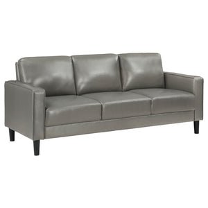 Coaster Ruth 3-Piece Upholstered Track Arm Sofa Set Grey
