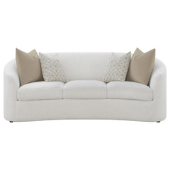 Coaster Rainn 3-Piece Boucle Upholstered Sloped Arm Sofa Set Latte