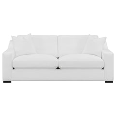 Coaster Ashlyn 2-Piece Upholstered Sloped Arm Sofa Set White