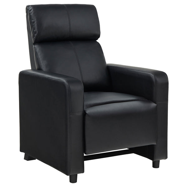 Coaster Toohey 4-Piece Upholstered Tufted Recliner Living Room Set Black