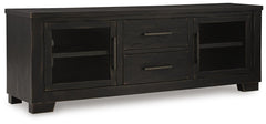 Galliden 80-Inch 2-Door 2-Drawer XL TV Stand Black