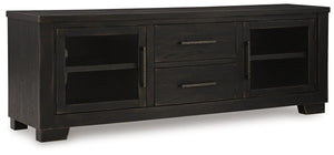 Galliden 80-Inch 2-Door 2-Drawer XL TV Stand Black