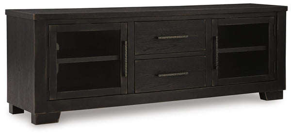 Galliden 80-Inch 2-Door 2-Drawer XL TV Stand Black