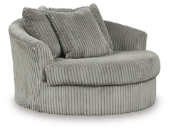 Lindyn Oversized Swivel Accent Chair Fog