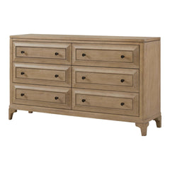 Heritage Coastal Breeze Living Modern 6-Drawer Dresser in Sand Finish