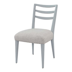 Heritage Coastal Breeze Living Ladderback Dining Chair with Nailhead Trim in Ocean Finish
