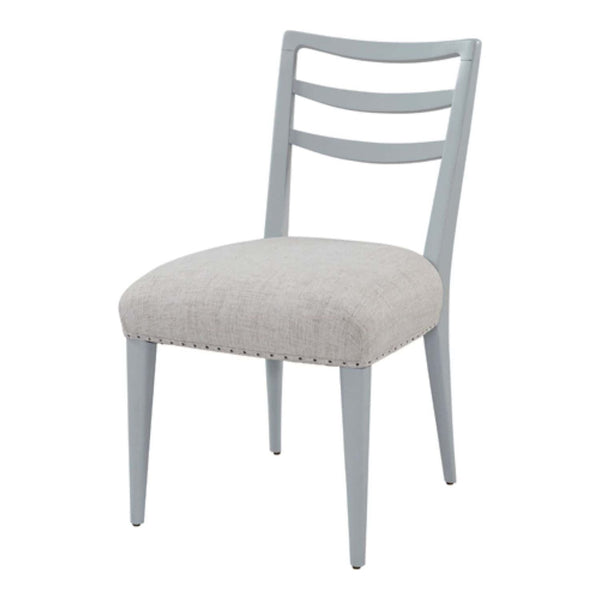 Heritage Coastal Breeze Living Ladderback Dining Chair with Nailhead Trim in Ocean Finish