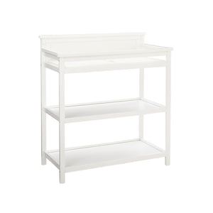 westwood baby emery changer shelves with pad in white
