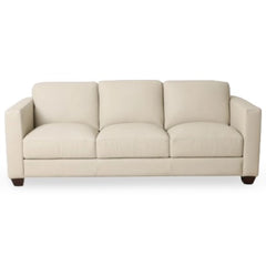 Hudson's Furniture Shilo Leather Sofa in Oslo Pebble