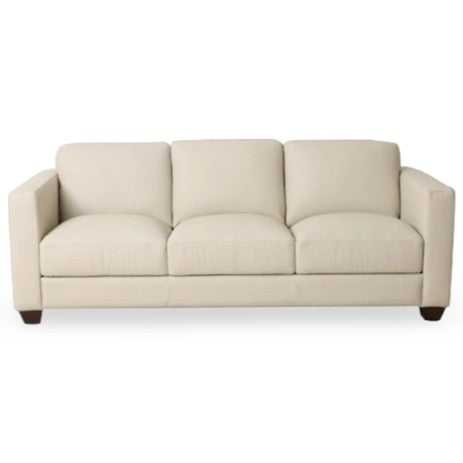 Hudson's Furniture Shilo Leather Sofa in Oslo Pebble