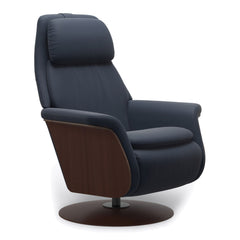 Stressless Sam Power Recliner in Paloma Oxford Blue