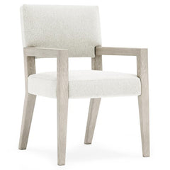Bernhardt Tempo Upholstered Dining Arm Chair with Larza Finish
