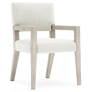 Bernhardt Tempo Upholstered Dining Arm Chair with Larza Finish