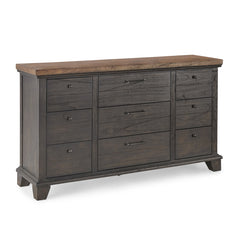 Steve Silver Bear Creek 9-Drawer Dresser In Sable & Antiqued Pewter