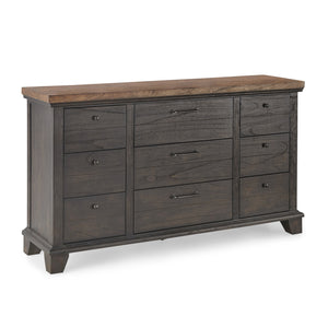 Steve Silver Bear Creek 9-Drawer Dresser In Sable & Antiqued Pewter