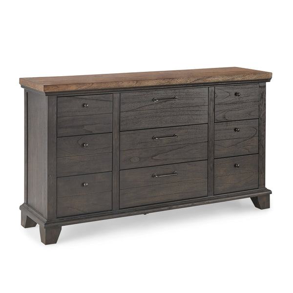 Steve Silver Bear Creek 9-Drawer Dresser In Sable & Antiqued Pewter