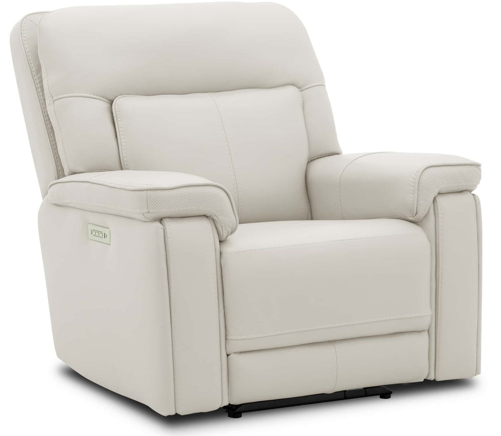 Moto Motion Harmony Recliner with Home Theater & Multi Media & Air Massage, 3-Zone Heating & Zero Gravity In Sorrento Dove Leather