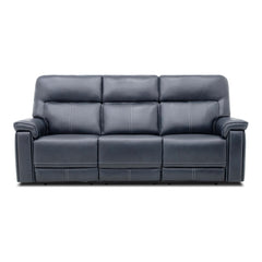 Moto Motion Harmony Triple Power Sofa with Home Theater & Middle Speaker, Air Massage, 3-Zone Heating & Zero Gravity In Sorrento Ocean Leather