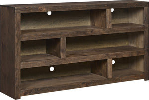 aspenhome mackenzie 73" highboy open tv console in sandy brown
