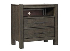 aspenhome mill creek 2-drawer nightstand in carob