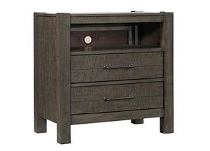 aspenhome mill creek 2-drawer nightstand in carob