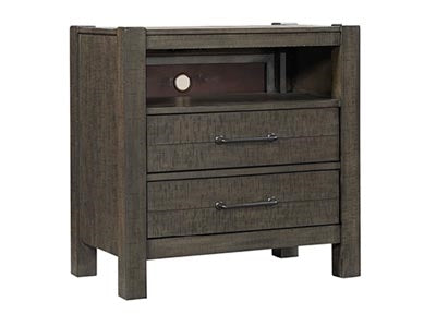 aspenhome mill creek 2-drawer nightstand in carob