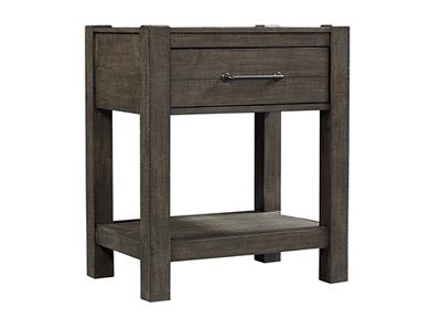 aspenhome mill creek 1-drawer nightstand in carob