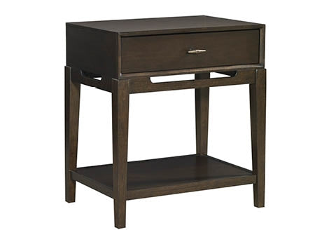 aspenhome sutton 1-drawer nightstand in french roast