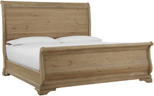 aspenhome chateau philippe king sleigh headboard in cognac