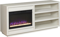aspenhome perry 65" fireplace console in white