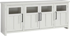 aspenhome finnegan 78" tv console with 4-doors in white