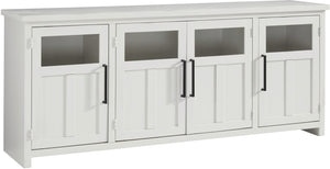 aspenhome finnegan 78" tv console with 4-doors in white