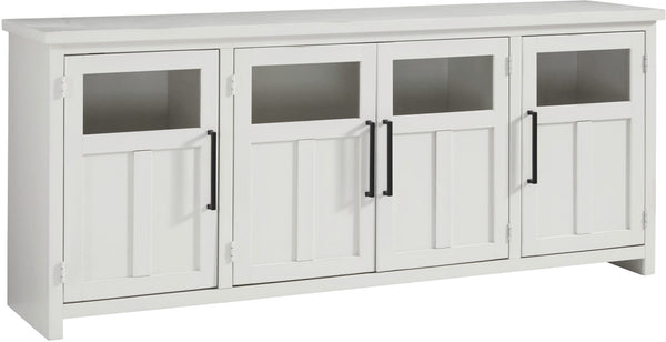 aspenhome finnegan 78" tv console with 4-doors in white