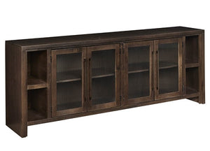 aspenhome tatum 84" tv console with 4-doors in black
