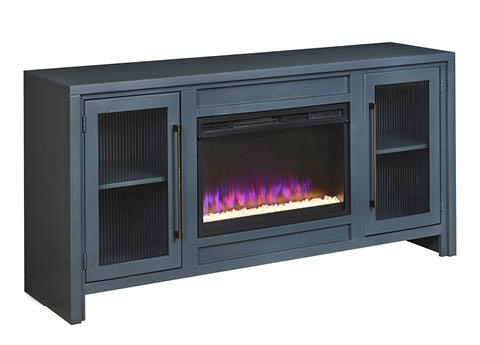 aspenhome tatum 66" fireplace console in black