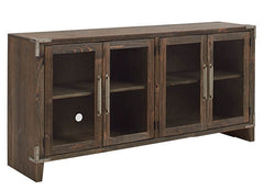 aspenhome quincy 66" tv console with 4-doors in brindle