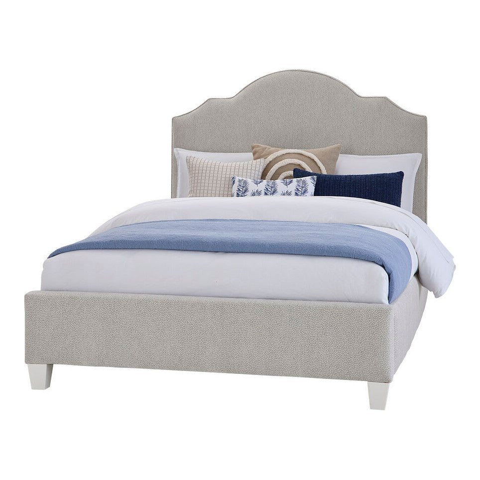 Tide & Timber Grey Oak Queen Grey Antelope Upholstered Headboard