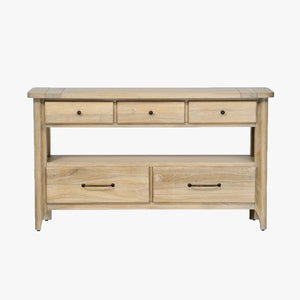 napa furniture aria 5-drawer console buffet in natural sand