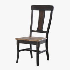 napa furniture grand louie dining chair in rustic brown/distressed black
