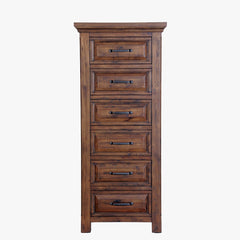 napa furniture hillcrest 6-drawer lingerie chest in rich brown