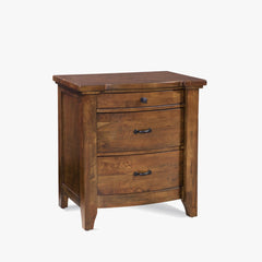 napa furniture whistler retreat 3-drawer nightstand in warm cherry
