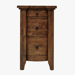 napa furniture whistler retreat 3-drawer small nightstand in warm cherry