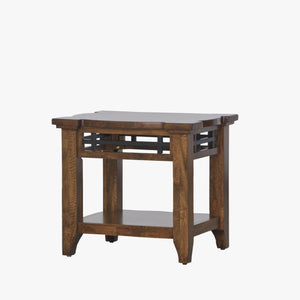 napa furniture whistler retreat chairside table in warm cherry
